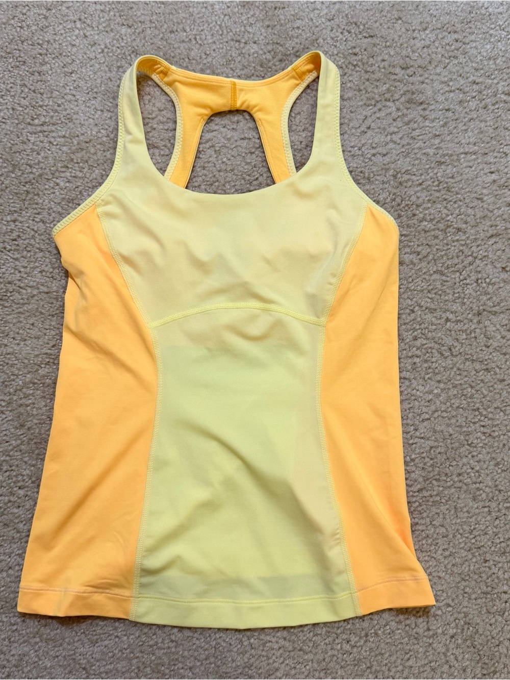 Lululemon Run Pace Tank Mellow Lemon Size 6